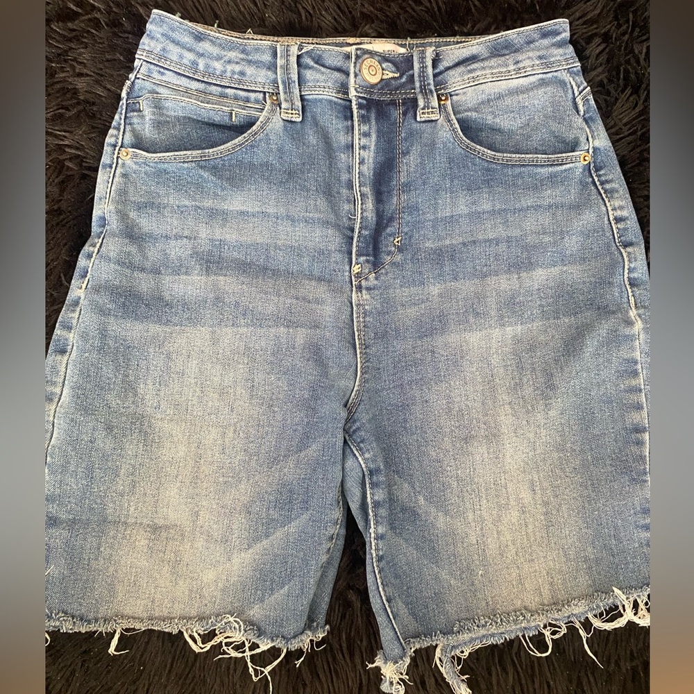 blue jean shorts